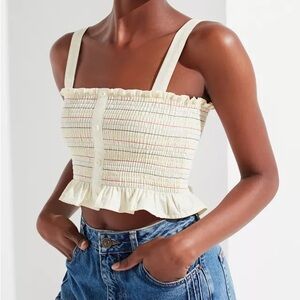 Urban Outfitters Peplum Button Down Top